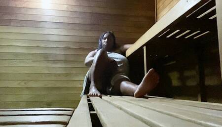 Teenie Sneaks into Sauna with Giantess POV 1080