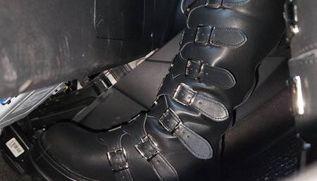 Driving in Gothic Boots