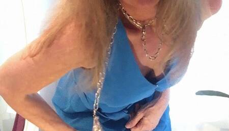 BLUE DRESS AND HEELS