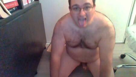 Slut on His Knee for His Master