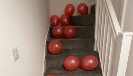 Stairway to heaven - 25 red balloons destroyed