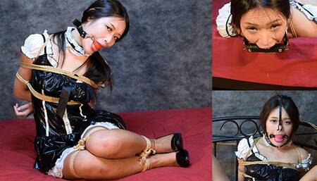 NH16-19 Japanese Maid Namie Bound and Gagged on the Bed FULL (HD)