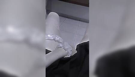 Trans Girl Touching Herself Until Cum All Over Her