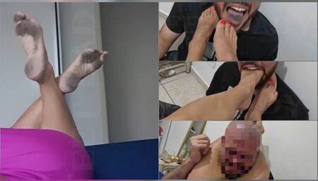 Licking my dirty feet