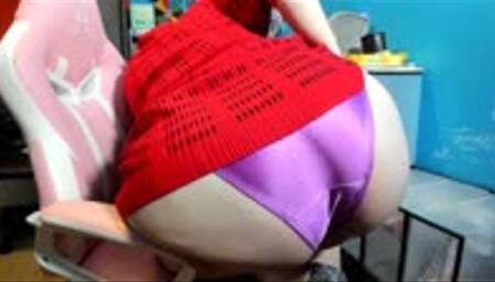 Purple Satin Panties Close