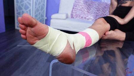 Skeptical of Josie's Sprain! ft Goddess Fina & Josie Jo