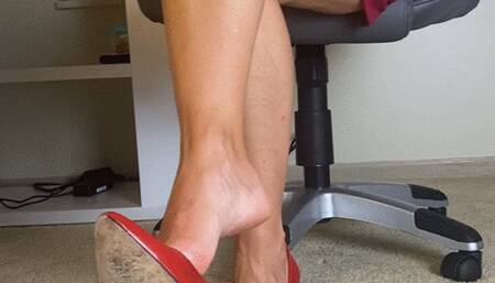 Love showing off my sexy red heels