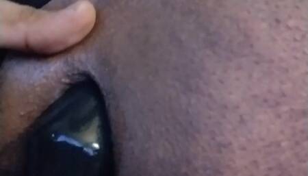 Smooth Sissy Training Hole with Big Plug
