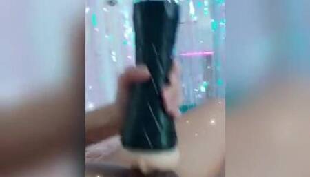 Nikki Montero Wanking with a Fleslight Toy