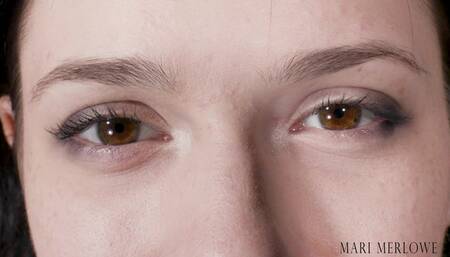 Close Up Eye and Eyelash Fetish - Mari Merlowe