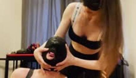 Mistress Jardena: Extreme spitting and faceslapping for filthy pig