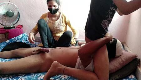 Threesome Sex with Step Sister and Best Friend Hindi Audio
