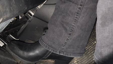 Driving in Heeled Boots and Jeans
