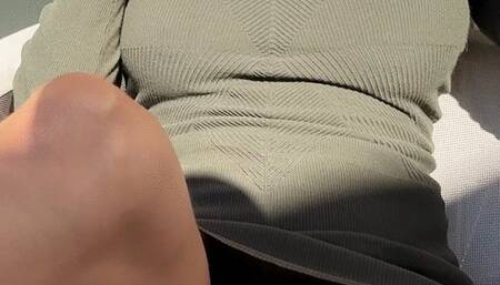 Milf flashing in busy cafe