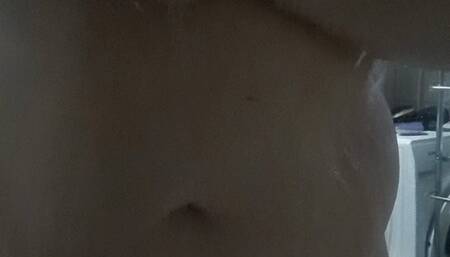 BBW showing off big body and showering