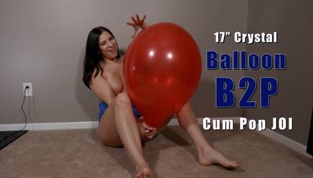 Red Crystal 17 Inch Balloon Blow2Pop Cum Pop JOI - Kylie Jacobs - MP4 1080p HD