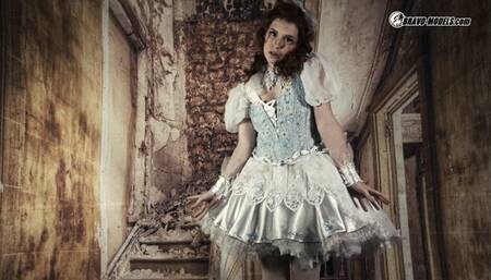 449 Kaira Love as blue porcelain doll