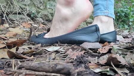 Unaware Giantess Ballet Flats Outdoors