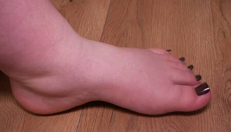 #11 Send Tribute to BBW Feet Loser! - Pearl Purple Pedicure (No Talk)