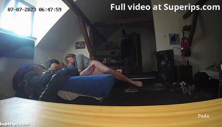 German blonde mom fucks with her ex-husband