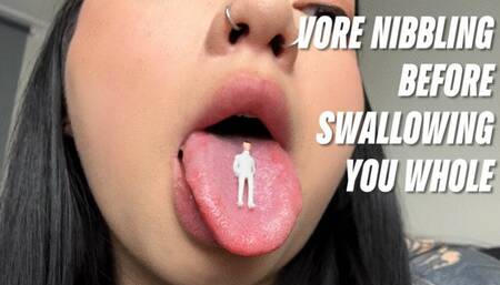 Giantess - Vore Nibbling Before Swallowing You Whole