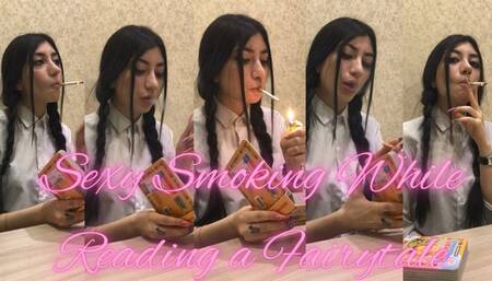 Sexy Smoking While Reading the Fairytale
