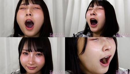 Kana Yura - CLOSE-UP of Japanese cute girl YAWNING - MOV 1080p