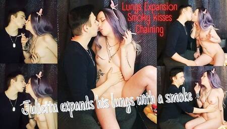 Julietta expands his lungs with a smoke