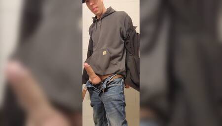 Johnholmesjunior in After Work Solo Jerk off Show with Huge Cum Load