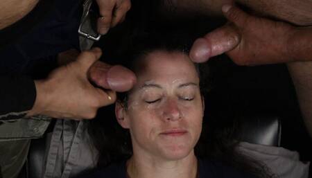 Double Team Facial Blasting for Dirty Talking Good Girl