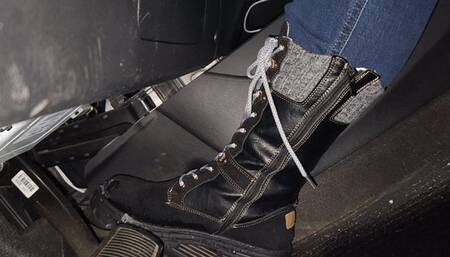 Revving in Black Tall Boots