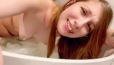 Slave Stepsister Sucks Dick Through The Bars And Fucks In The Jacuzzi Cum On Face