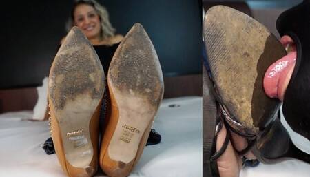 Cleaning Manuela's Shoes