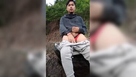 My First Time Jerking in the Mute Beach