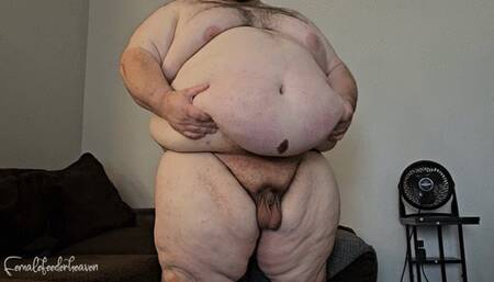 SSBHM restrains FFA against his fupa and dick during sloppy blow job