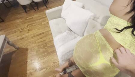 POV submissive slut gets creampied