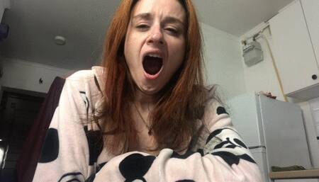 Yawning fetish!