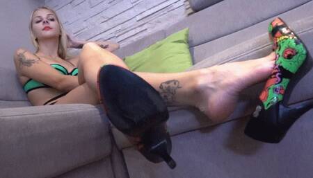 ROSALINA - Bikini Vibes - My Extreme High Heels - Shoe Fetish And Dangling POV 720p