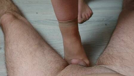 Nylon Socks Balls Kicking!