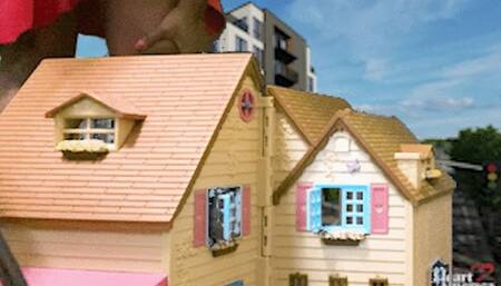 Sexy Giantess Cleans up Tiny Town