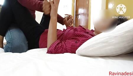 Left Raveena on the Bed in Her House