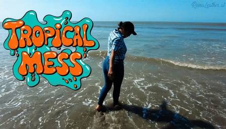 Tropical Mess:wet dirty jeans