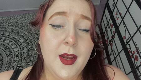 Humiliating & degrading myself: Cum on my fat pig face