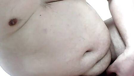 Korean Gay Fat Man Ejaculates After Exercising Naked Alone at Home