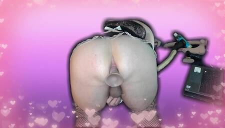 Sissy Lia the Camslut Shows Ass, Fucks Dildo and Gaping Her Hole