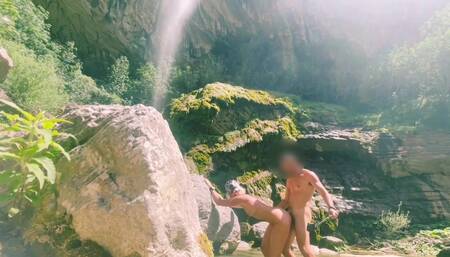 Outdoor Fuck Under a Waterfall