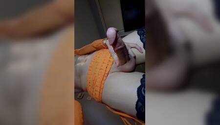 Leaking Precum From Edging My Throbbing Hard Femboy Dick
