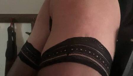 Sissy pegged in stockings