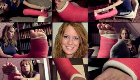 Britney LLC Showing Off and Playing with her Casted Curling Toes (in HD 1920X1080)