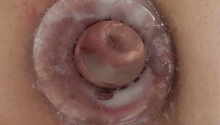 Nadia Plugged Full of Cum with Crystal Toy